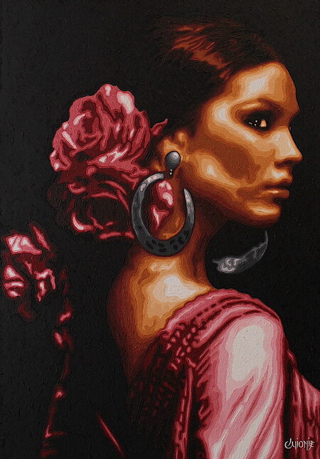 glamour 17 - 83x60cm - tissu toil&eacute;