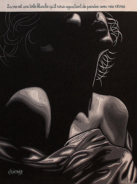 glam 2 - 80x68cm - tissu toil&eacute;