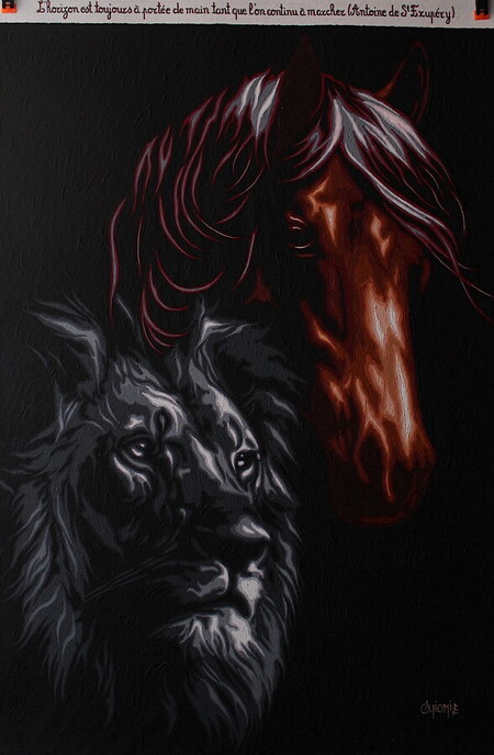 duo 15 - 100x70cm - tissu toil&eacute;